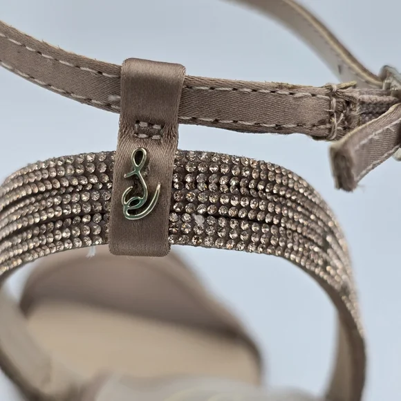 NWOT Sam Edelman Ophelia Heeled Ankle Strap Sandals, Soft Praline, Women's 10.5 - Picture 8 of 16